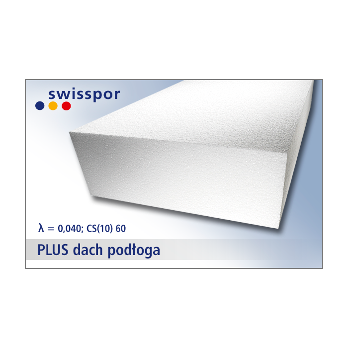 Swisspor styropian biały Plus Dach/Podłoga 040 - EPS 60 1,8t / m2