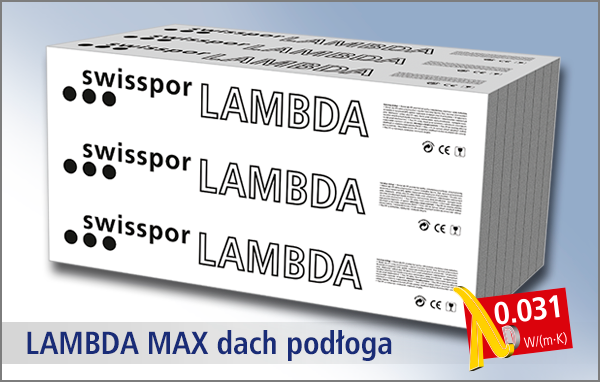 Swisspor styropian grafitowy Lambda Max Podłoga 031 - EPS 80 2,4t / m2 grubość 1cm