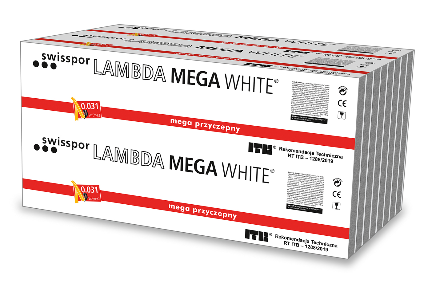 Swisspor styropian grafitowy Lambda Mega White Fasada 031 grubość 25cm